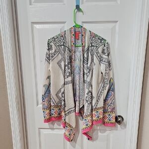 Chelsea & Violet Multicolor Open Front Cardigan